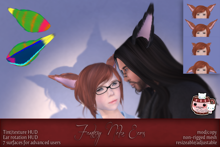 c( Two Cats ) Fantasy Neko Ears Poster